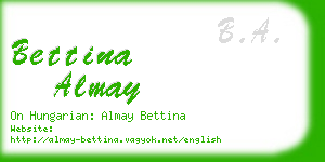 bettina almay business card